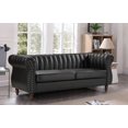 thumbnail image 5 of Uspridefurniture Charlot Faux Leather 2Pcs Living Room Set, Black, Sofa Loveseat, 5 of 5