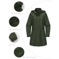 thumbnail image 4 of YDFCWXW Womens Waterproof Trench Coat Hooded Windbreaker With Pockets Lightweight Jacket Outdoor Green, 3XL, 4 of 6