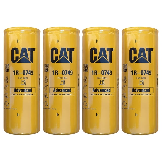 Filtro de Combustible CAT 1R-0749 Alta Eficiencia Paquete de 4 27 cm