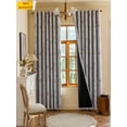 thumbnail image 5 of Sunyuer 100% Blackout Floral Curtains for Bedroom, Blossom Flower Patterned Curtains for Living Room,Thermal Insulated Farmhouse Drapes, Grommet Top 2 Panels, 5 of 15