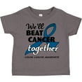 thumbnail image 3 of Inktastic We'll Beat Cancer Together- Colon Cancer Awareness Boys or Girls Toddler T-Shirt, 3 of 5