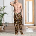 thumbnail image 5 of Uemuo Burger Fries Pattern Men's Wide Leg Palazzo Lounge Pants with Pockets Light Weight Loose Comfy Casual Pajama Pants-XX-Large, 5 of 9