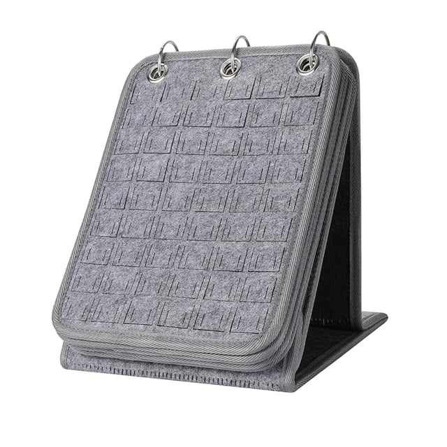 Milaget Pin Display Holder Brooch Collection Board Creative Pin Display Binder Stand Gray