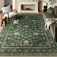 thumbnail image 2 of Lahome Decor Floral Area Rug 8x10, Machine Washable Rugs for Living Room, Non Slip Rug with Vintage Printed, Low Pile Carpet for Bedroom Dining Room Home Office, Green, 2 of 9