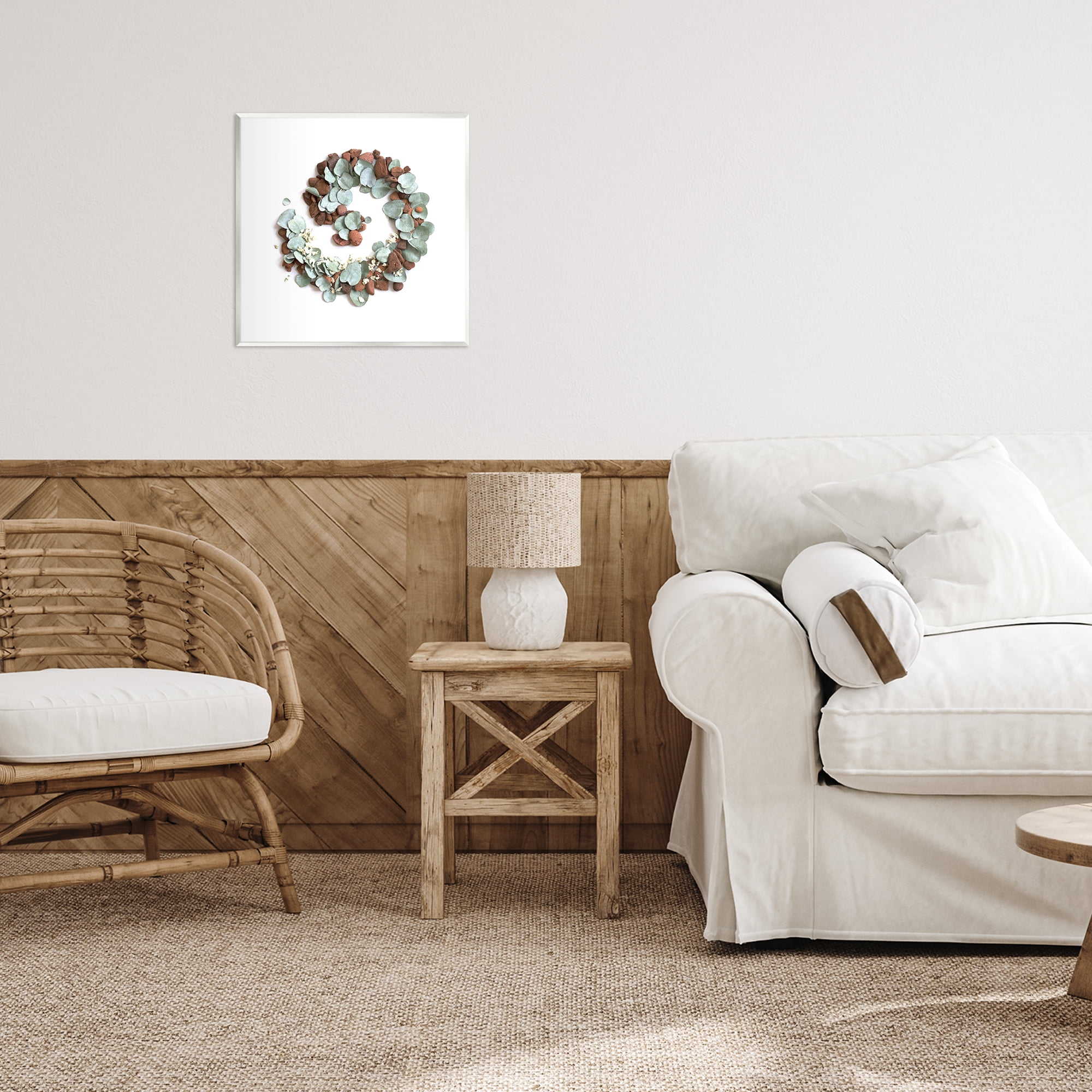 Stupell Industries Eucalyptus & Pebbles Spiral Wall Plaque Art, design by Beth Adoette