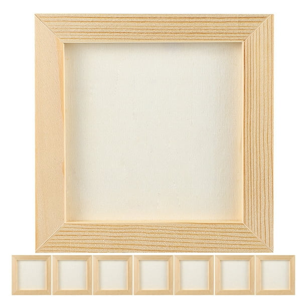 marcos de madera en blanco para manualidades, marcos de fotos y cuadros infantiles