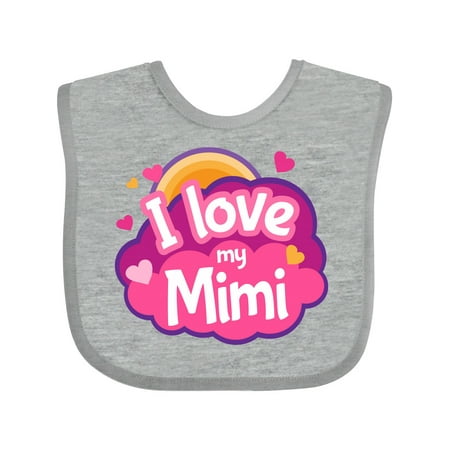 

Inktastic I Love My Mimi Grandma Gift Baby Girl Bib