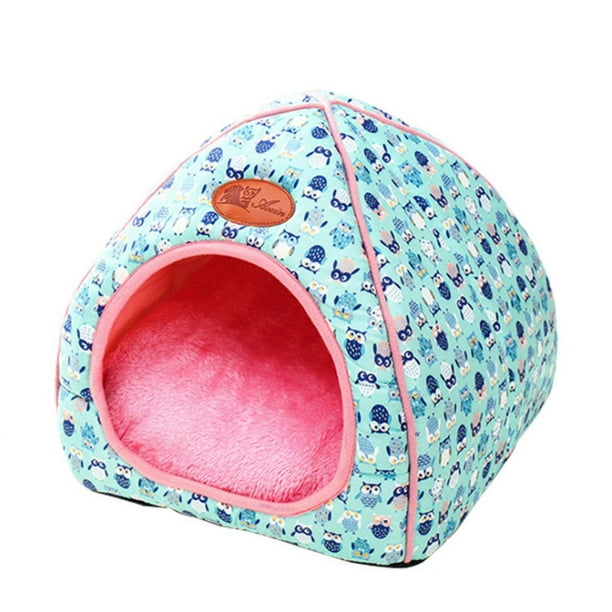 Cama para perros, casa para perros, arena para gatos, casa para gatos cerrada para invierno, villa plegable para gatos, suministros para mascotas de felpa, perrera para yurta S JM