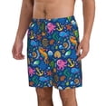 thumbnail image 2 of Kdxio Sea Fish Pattern Mens Casual Shorts - Drawstring Summer Beach Sports Shorts for Men, 2 of 5