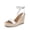 WHITE, variant on Women's Open Toe Platform Sandals Adjustable Buckle Ankle Strap Comfortable Summer Espadrille Wooden Heeled Wedge Fashion Dressy Shoes