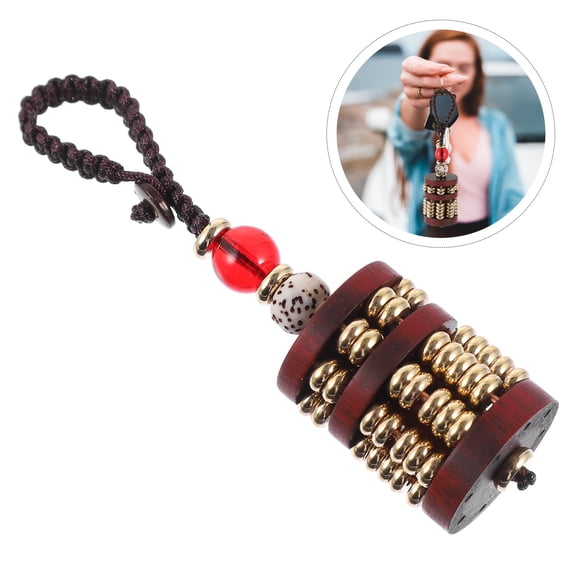 FOMIYES High Grade Material Brown Abacus Pendant Key Ring Decor for Car Interior
