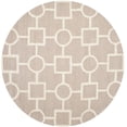 thumbnail image 2 of SAFAVIEH Cambridge Joyce Geometric Wool Area Rug, Beige/Ivory, 6' x 6' Round, 2 of 7
