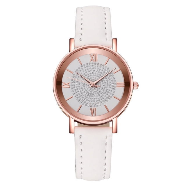 Reloj de cuarzo con escala romana multicolor para mujer