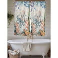 thumbnail image 4 of Octopus Coastal Living Room Curtains 2 Panel, Summer Nautical Starfish Coral Beige Cafe Window Treatment, Extra Long Farmhouse Bedroom Bathroom Kitchen Curtains Drapes 104"x72", 4 of 6