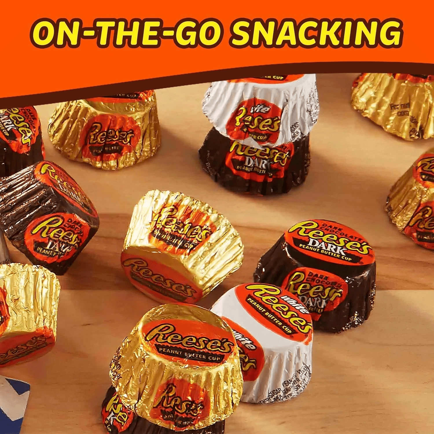 Reese’s Peanut Butter Cups Miniatures Assortment, Individually Wrapped Foils, Bulk Chocolate Holiday Candy (5 Pounds)