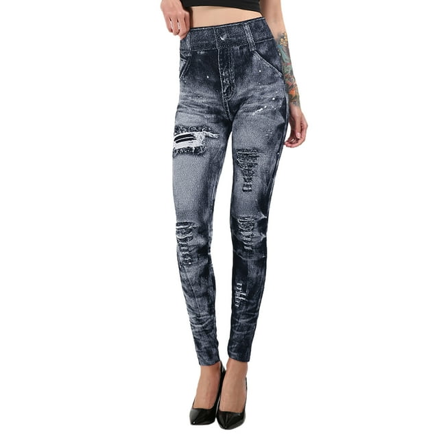 Gibobby Running Pantalones deportivos Yoga Pantalones para mujer Pantalones de yoga para colores Pantalones para nueve minutos paralgados altamente elásticos(Azul marino, XL)