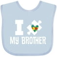thumbnail image 3 of Inktastic Autism I Love My Brother Awareness Support Boys or Girls Baby Bib, 3 of 4