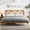Brown, variant on HICOMILA Queen Size Bamboo Platform Bed with "X" Design Headboard, Upgraded Support Slats, No Box Spring Needed, Mid-Century Style, Brown for Bedroom, Guest Room
