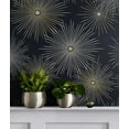 thumbnail image 4 of NextWall Midnight & Gold Starburst Geo Peel and Stick Wallpaper, 4 of 10