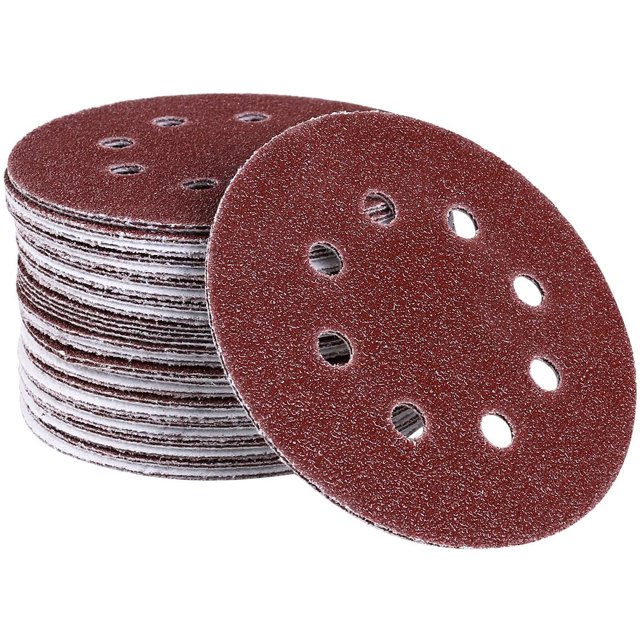 Sungold Abrasives 40 Grit Sanding Discs – Lot Of 20, 5 Inch, 8 Hole, Hook & Loop, Extra Coarse