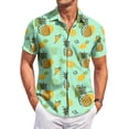 thumbnail image 3 of HAJWOH Hawaiian Shirt for Men Casual Button Down Short Sleeve Summer Beach Shirts Loose Fit Floral Print Tropical Tops, 3 of 7