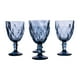 thumbnail image 3 of Juego 6 Copas de Vidrio Grueso con Diseño Diamante en Relieve, Capacidad 354 ml, Color Azul, 3 of 7