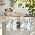 thumbnail image 4 of Easter Bunny Kitchen Towels Set of 4, Eucalyptus Leaves Rabbits Country Grey Plaid Absorbent Dish Towels for Kitchen, Microfiber Hand Towel, Quick Drying Tea Towel for Cleaning Decorative Dishcloths, 4 of 7