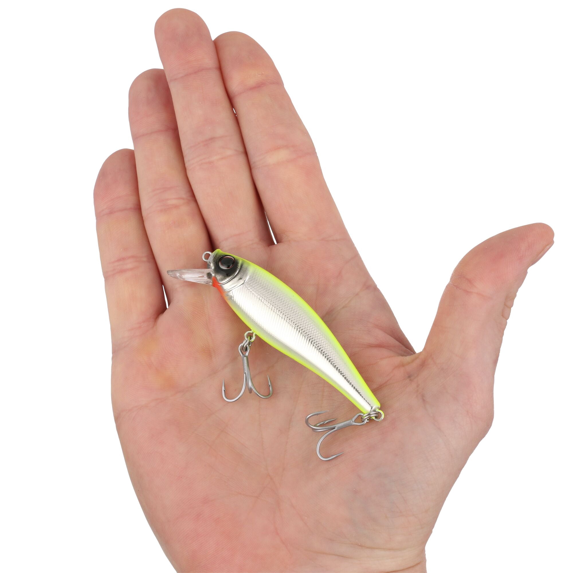 Berkley Cutter Saltwater, 2.75 in, Jerkbaits, Chrome/Chartreuse (1 Count)