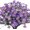 Purple, variant on 6 Bundles Outdoor Artificial Daisies Fake Flowers UV Resistant Shrubs, Faux Plastic Greenery for Indoor Outside Hanging Plants Garden Porch Window Box Home Wedding Farmhouse Decor (White)
