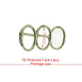 thumbnail image 2 of 1 Set Book Rings Metal Loose with Good Resistance Silver Three Consecutive Circle DIY Kit Stationery Accessories for Documents 15mm, 2 of 6
