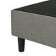 thumbnail image 3 of Base de cama matrimonial estilo moderno Condesa con estructura de metal y madera tapizada en tela gris, 3 of 7