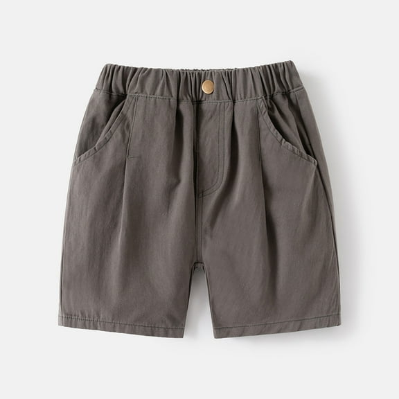 Gubotare Boys School Uniform Shorts Toddler Girls Boys Kids Sport Cartoon Prints Casual Shorts Fashion Beach Cargo Pants Shorts Baby Boy Shorts (Grey,18-24 Months)