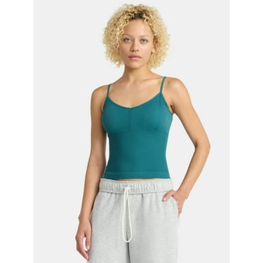 No Boundaries Seamless Miter Textured V-Neck Cami with Demi Cups, Women's