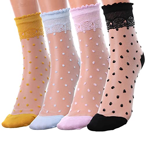 Campsis Fashion Sheer Lace Long Sock 
