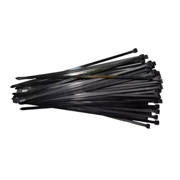 50-Pack 14.5" X 5/16" Wide 120 Pound Zip Cable Ties Black Nylon