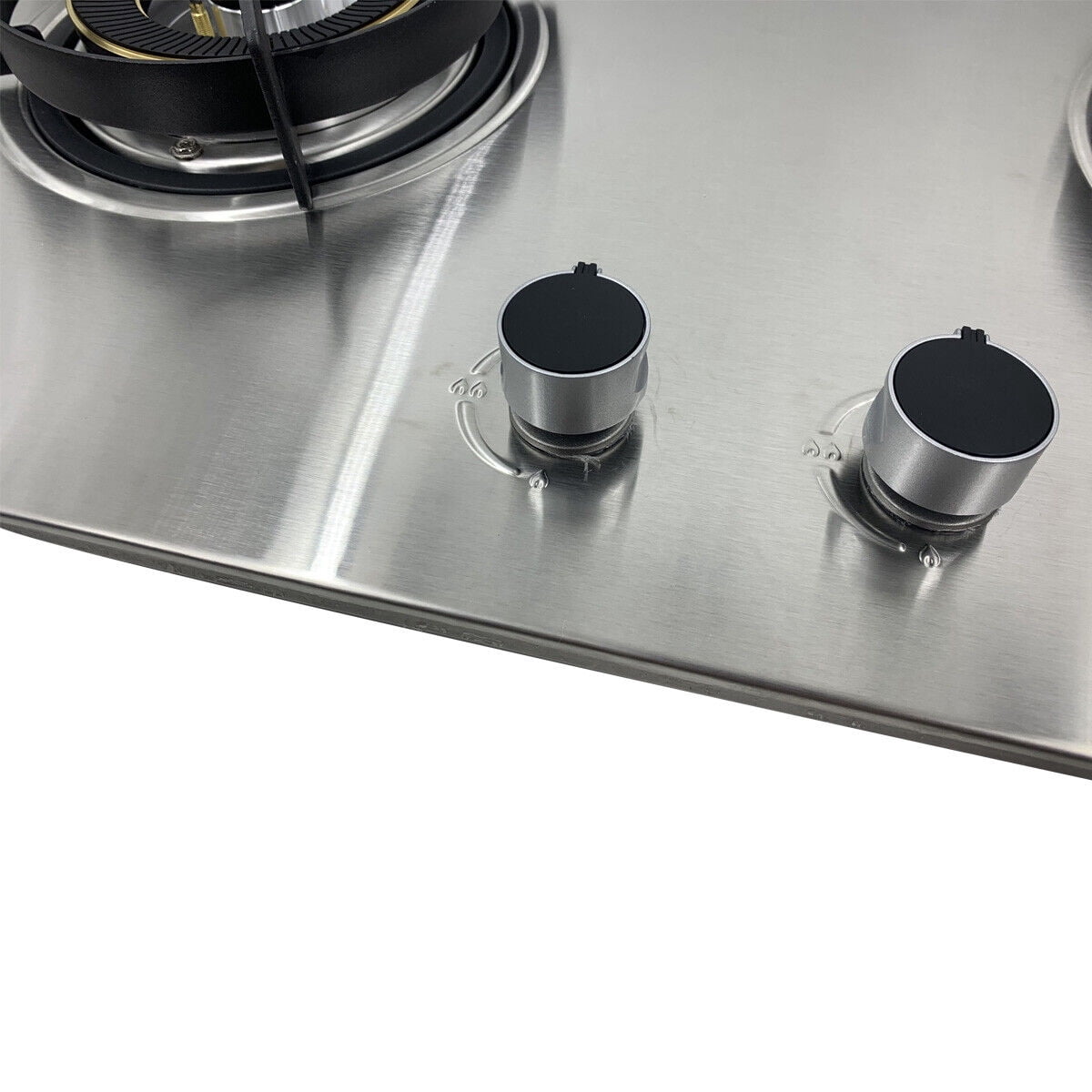 TABODD Gas Stove Gas Cooktop 2 Burners, 28 Inches Portable Stainless Steel Built-in Gas Hob Dual Fuel Easy to Clean for RVs, Apartments, Outdoor