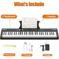 thumbnail image 5 of Yeshouse Portable 61-Key Electric Piano Keyboard with Semi-Weighted Keys, Built-in Speakers, Stand, Pedal & Seat, 5 of 8