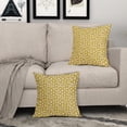 thumbnail image 3 of Yellow Cream Dots Pillow Covers 18x18 Set of 2 Boho Design Polka Dot Throw Pillows Modern Trendy Print Outdoor Decorative Pillowcase Square Linen Cushion Cases Decor for Sofa Couch Bed, 3 of 6