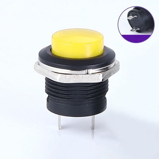 12V 16mm Starter Switch Boat Horn Momentary Push Button Metal For Car Boat Track