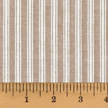 JCS 100% Cotton Oatmeal Ticking Stripe Homespun Fabric - Sold by the yard
