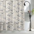 thumbnail image 2 of Vintage Dinosaur Small Stall Shower Curtain, Waterproof Shower Curtains for Bathroom, Primitive Animals Wildlife Hand-painting Beige Washable Fabric Bath Curtain for Bathtub with Hooks 36x78 Inches, 2 of 9