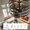 thumbnail image 2 of NookNova Black Chandelier, 3-Light Farmhouse Chandelier for Dining Room, Adjustable Hanging Light Fixtures Industrial Modern Chandelier for Bedroom, Foyer, Kitchen, Living Room, Entryway, 2 of 8