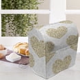 thumbnail image 3 of Heart Stand Mixer Cover, Ornamental Floral Foliage Composition Romantic Pattern Greyscale Background, Kitchen Appliance Organizer Bag Cover with Pockets, 5 Quarts, Sand Brown Pale Grey, by Ambesonne, 3 of 4