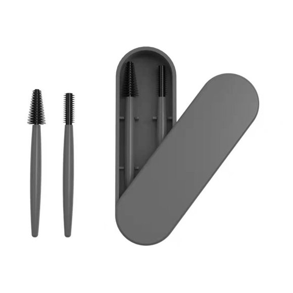 Cepillo de Pestañas Reutilizable: Silicona, Mango ABS, Fácil Limpieza, Portátil, para Cejas/Pestañas