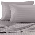 thumbnail image 1 of Wamsutta Damask Stripe 500-Thread-Count PimaCott Queen Sheet Set in Silver, 1 of 1
