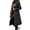 Dark Gray, variant on Women Long Quilted Coat Stand Collar Open Front Diamond Pattern Ankle Length Long Sleeve Solid Color for City Days and Evening Walks