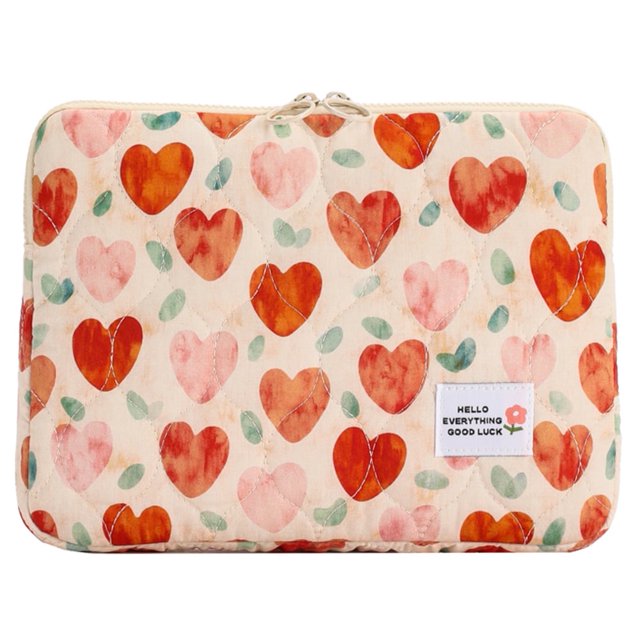 Funda con cremallera para portátil de 14 pulgadas (Corazón rojo, tamaño 6 S)