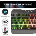 thumbnail image 3 of Restored KLIM Lightning Wireless Semi-Mechanical Gaming Keyboard for PC, PS4, PS5, Durable Keys, Metal Frame, Illuminated Rainbow Backlighting (Refurbished), 3 of 5
