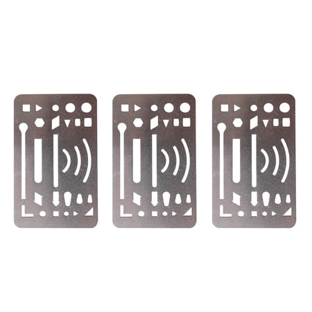 HOMEMAXS 3 pcs Erasing Shield Stainless Steel Letter Shield Craft Drawing Drafting Tool Erasing Shield Template