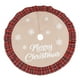 thumbnail image 5 of Falda de árbol de Navidad de 48 pulgadas, decoración de borde a cuadros de búfalo de arpillera de lino para fiesta de Feliz Navidad, decoraciones de falda de árbol de Navidad de búfalo rojo y negro Rojo Verde, 5 of 5